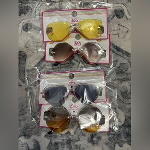 Justice Kids Sunglasses Trio - Yellow, Black, Brown